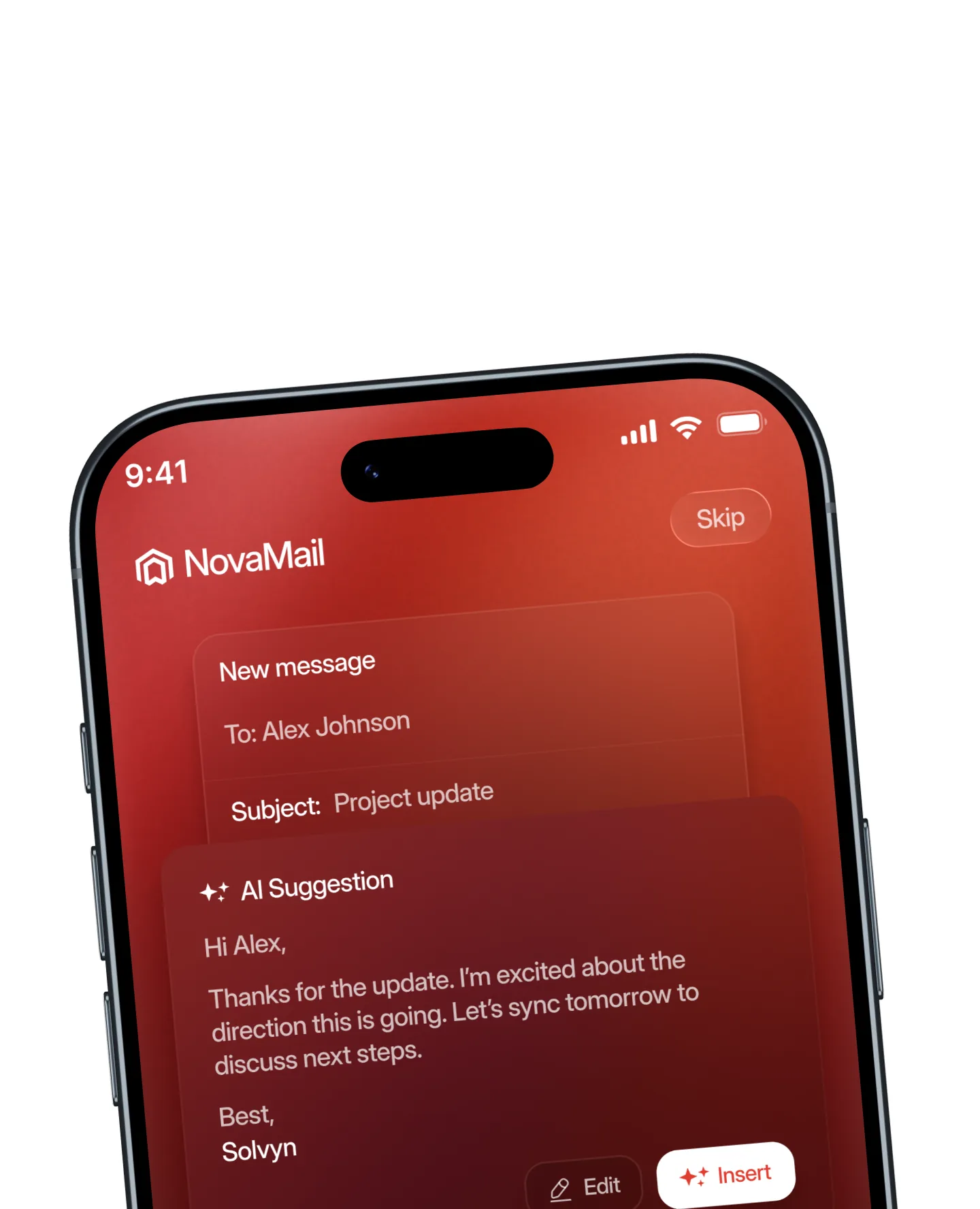 NovaMail goal exploration 1