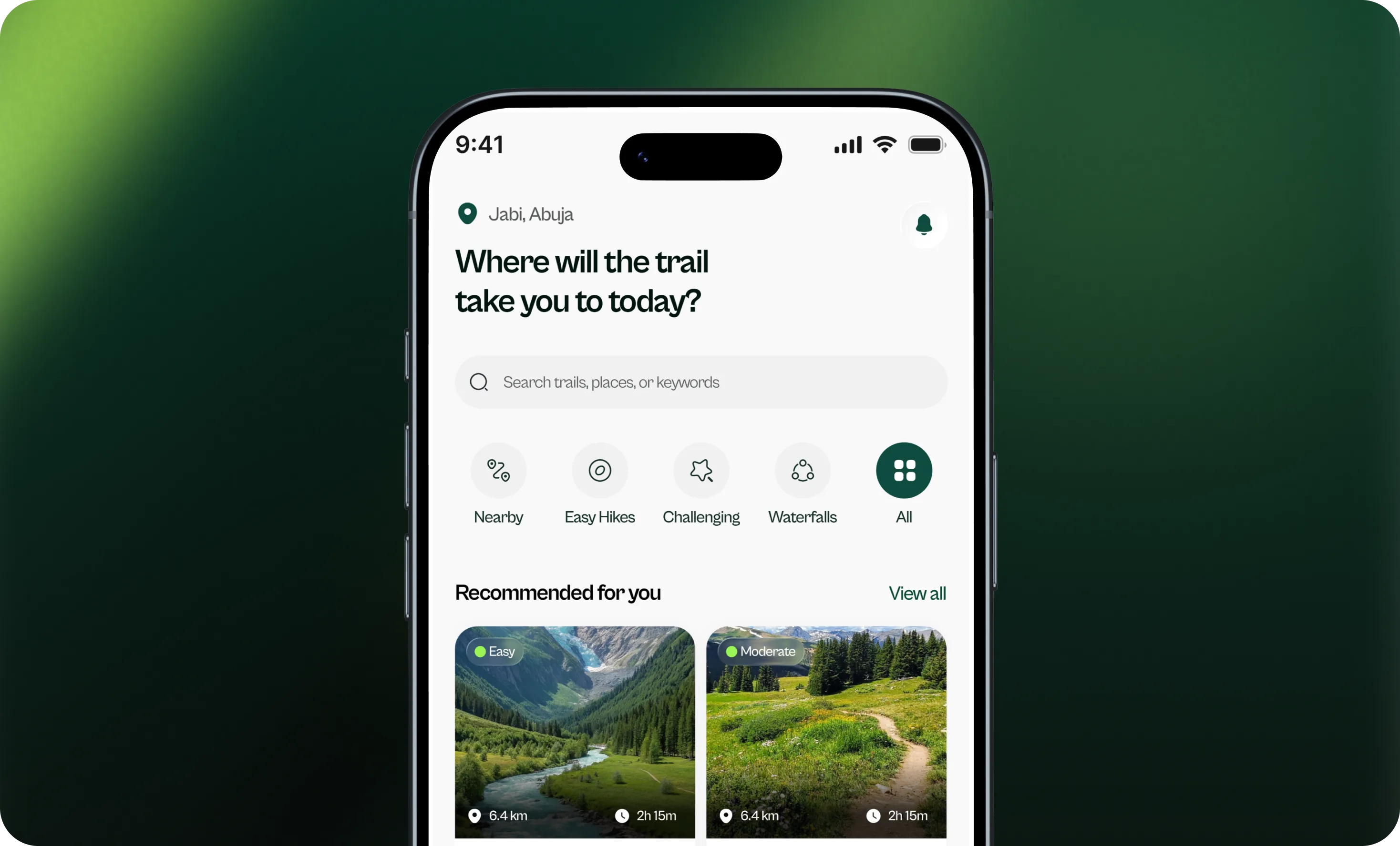 Traily — mobile hiking discovery app